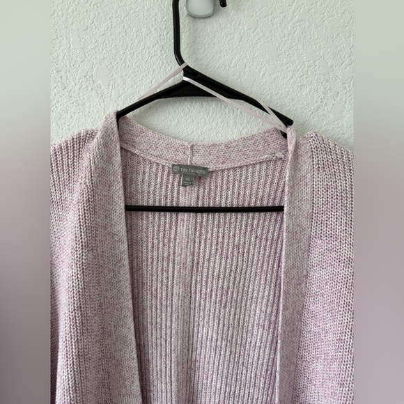 Talbots Soft Lavender Open-Front Cardigan - Picture 2 of 10